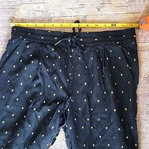 JOIE Sayla Caviar & Gold Dot Print Silk Blend